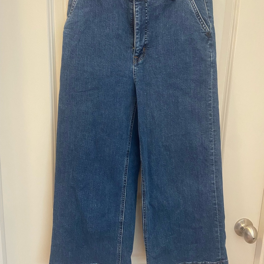 J Crew Wide leg Crop Jeans size 28